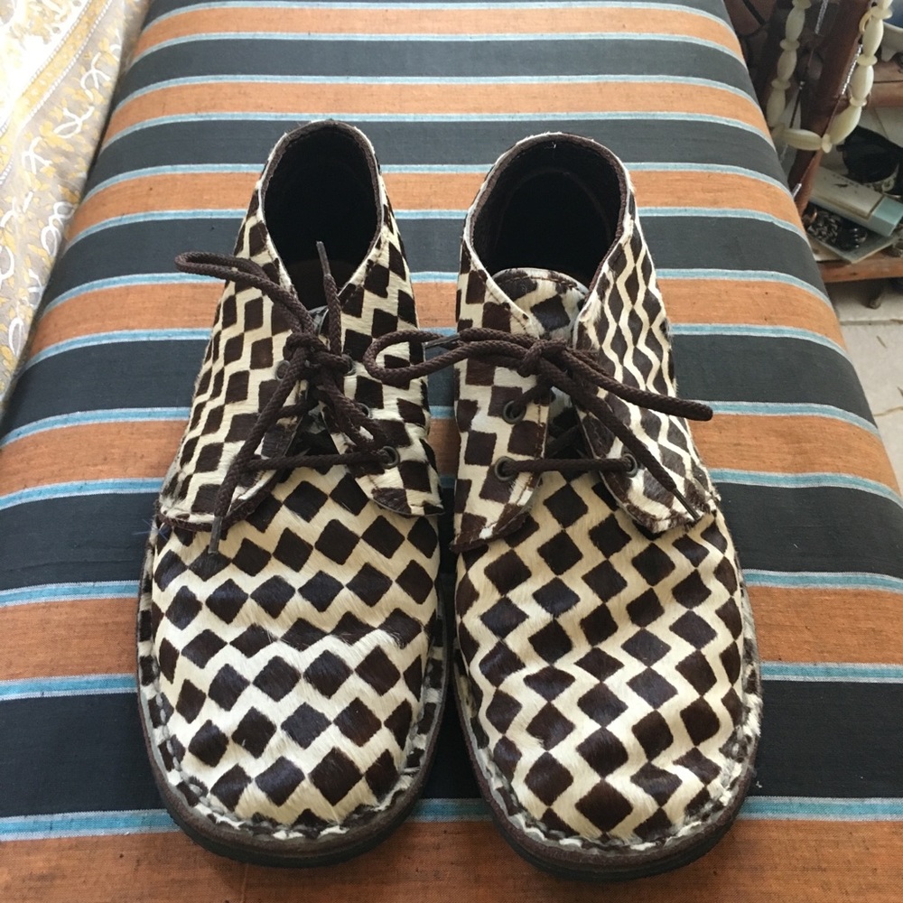Brother Vellies checkers erongo calf skin shoes. Almost brand new, size …